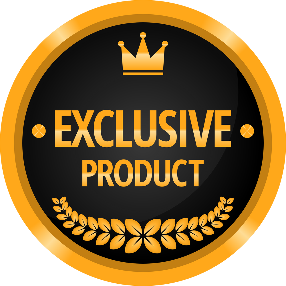 Exclusive product golden badge